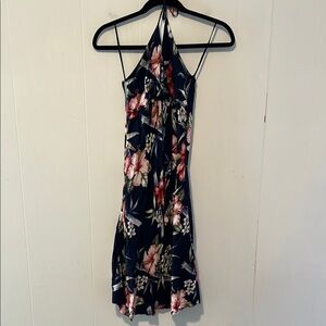 Aloha Hut Hawaii Halter Knee Length Floral Dress B10*